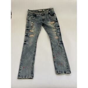 Evolution in Design Jeans Men's 38x32 Distressed Color Splash Y2K Hip Hop Skater